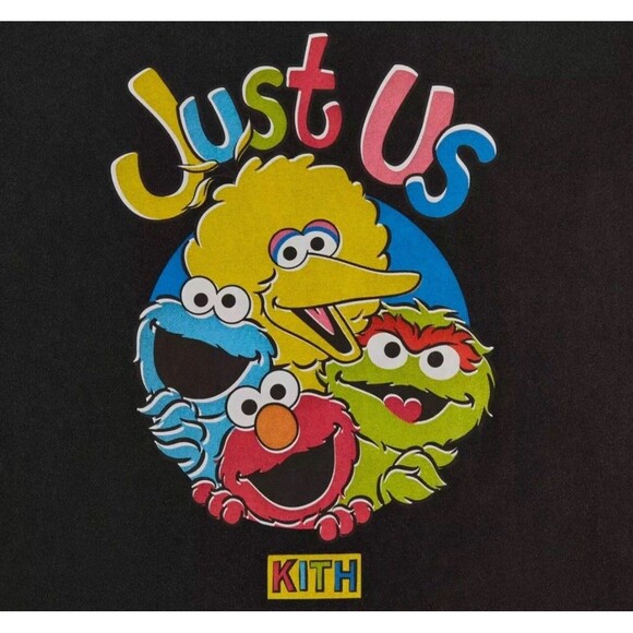 Kith for Sesame Street Just Us Vintage Tee Black PH KHM033088-001 Size M NWT - Picture 3 of 5